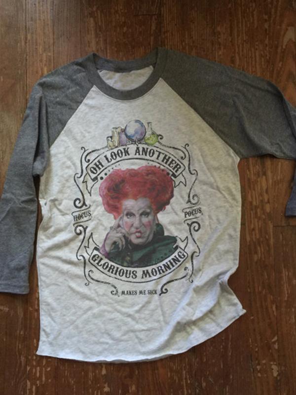 Halloween Hocus Pocus Makes Me Sick Baseball T-Shirt