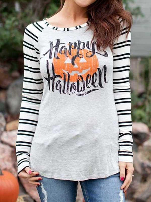 Happy Halloween Pumpkin Face Baseball T-Shirt