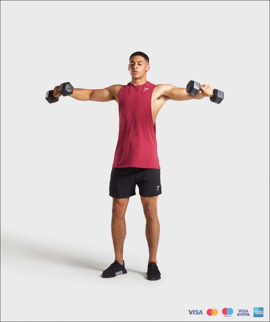 Gymshark Critical Drop Armhole Tank - Claret Mens