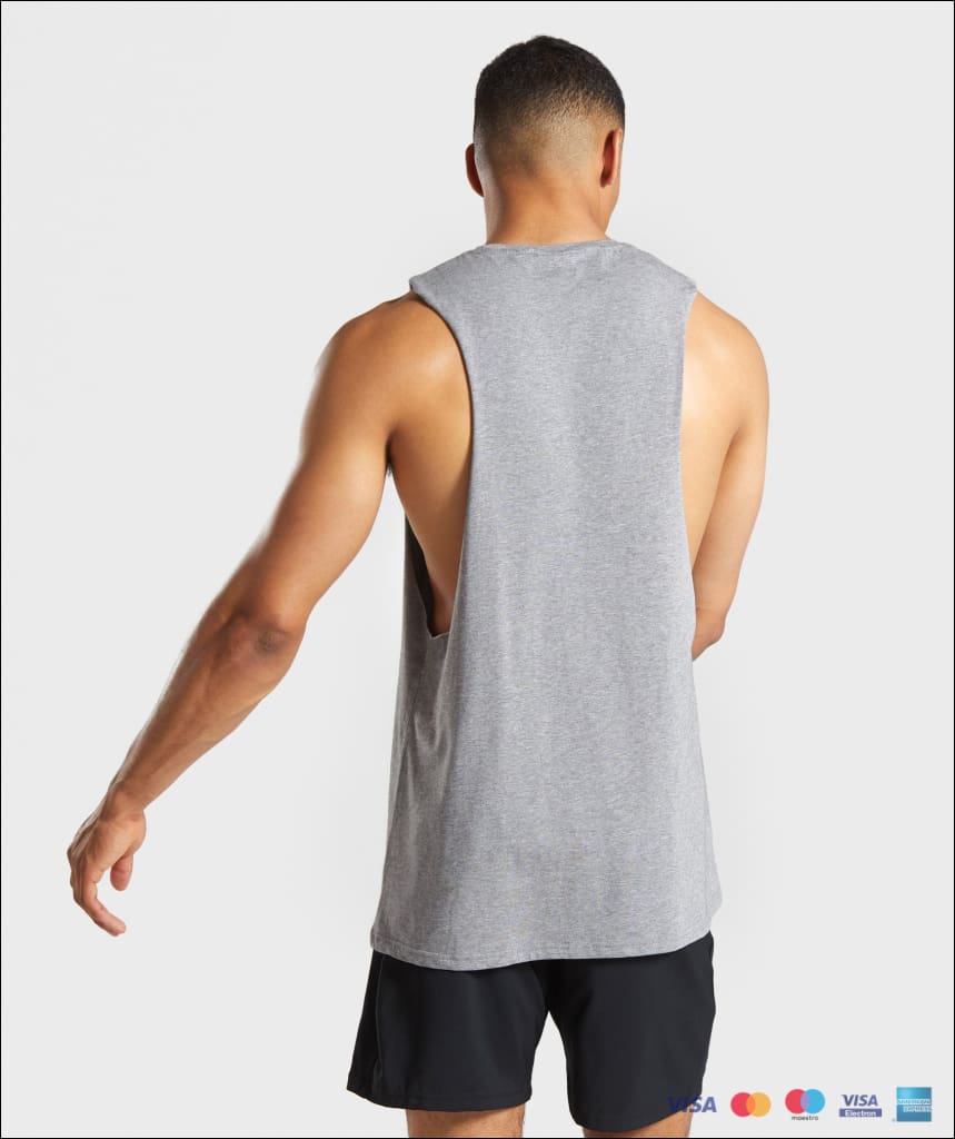 Gymshark Critical Drop Armhole Tank - Grey Marl Mens