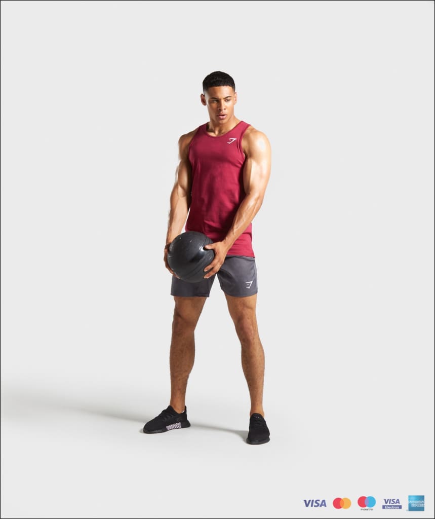 Gymshark Critical Tank - Claret Mens