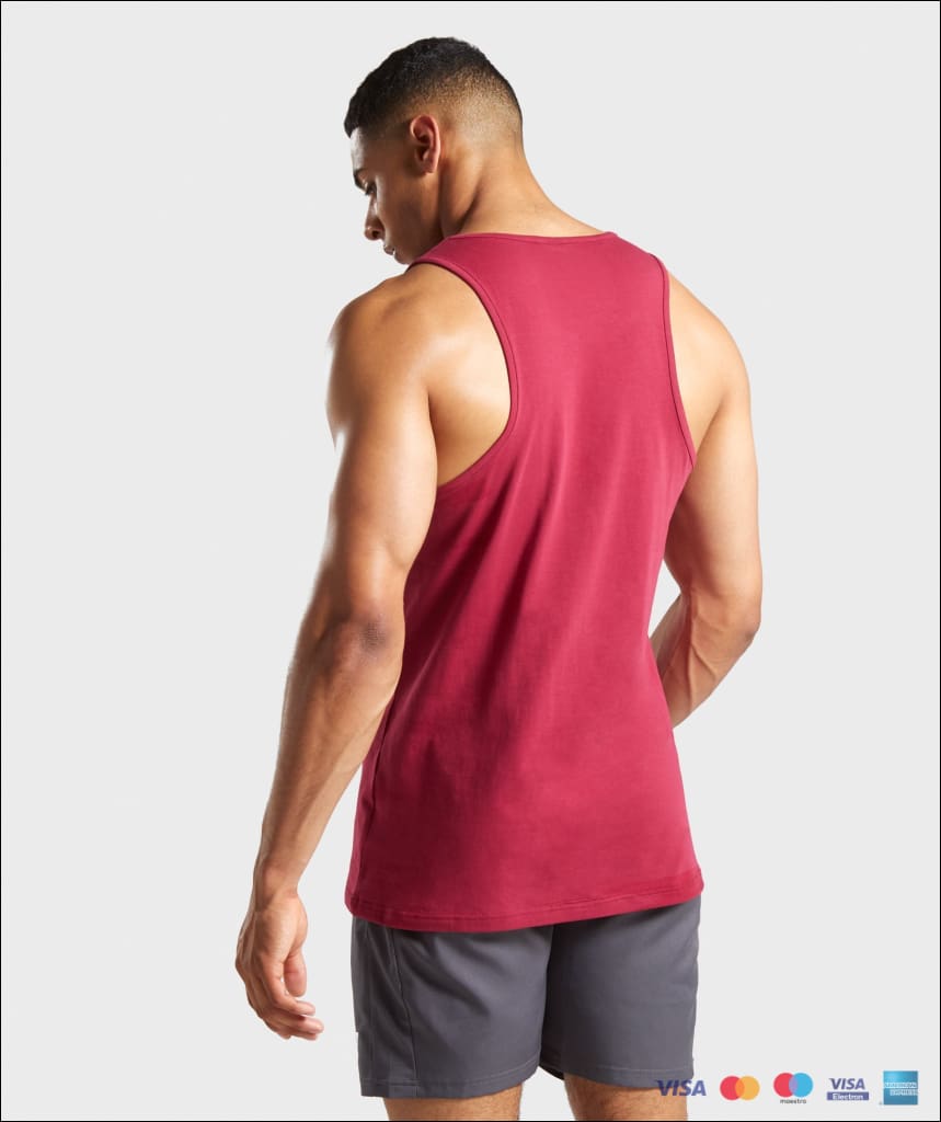 Gymshark Critical Tank - Claret Mens