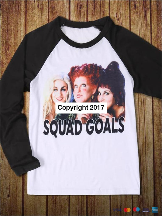 Squad Goals Letter T-Shirt White / S T-Shirts